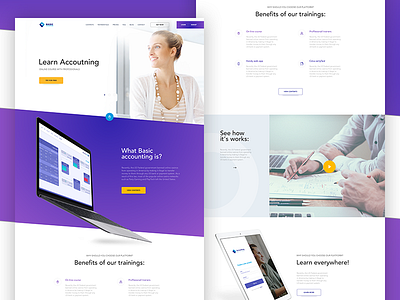An updated version of landing page for the learning platform landing learning platform simple ui ux