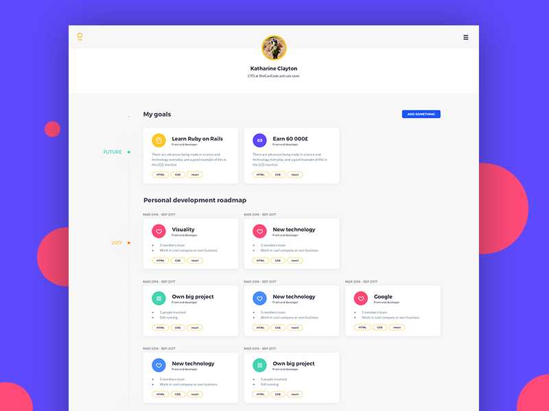 Personal development timeline V2 ui ux timeline development clean