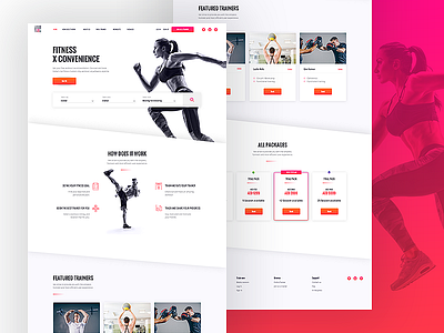 💪 fitness landing page sport ui ux workout