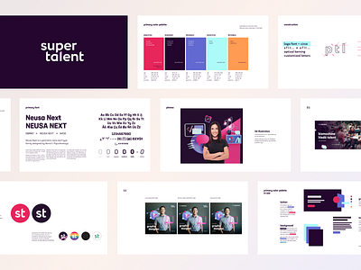 supertalent – Brand Style Guide brand brand book brand guidelines brand identity brandbook branding color palette design graphic design identity logo logotype minimal style guide typography visual visual identity