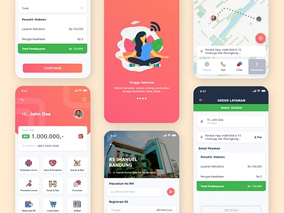 Mobile App - Lovie Project UI app apps design flat gojek grab hospital interface lovie mobile service ui ux xd