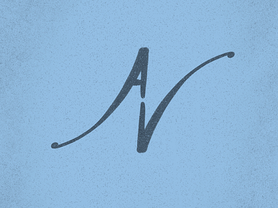 AVN a hand lettering lettermark n procreate v