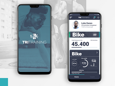 Tri Training App Concept app concept app design design logo ui uidesign