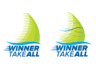 Winner Take All boat branding illustration logo sports