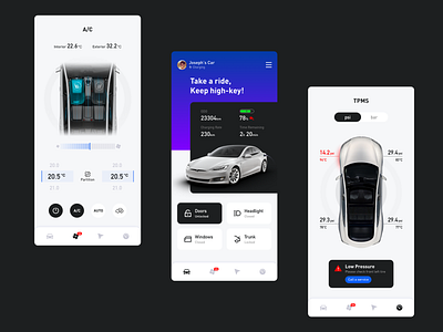 Car control app app hmi ui