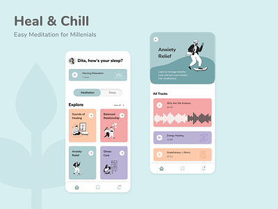 Meditation App ios app design meditation app