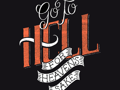 Go to Hell bring me the horizon digital drawing hand lettering hell illustration lettering metal sketch type typography