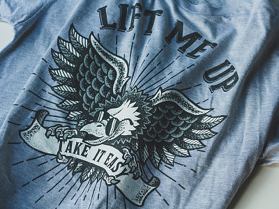 Take It Easy Tee apparel eagle t shirt design illustration take it easy traditional tattoo