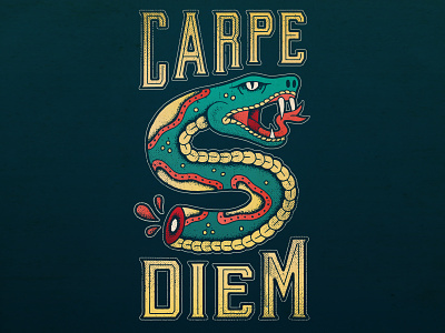 Carpe Diem carpe diem seize the day snake tattoo traditional tattoo