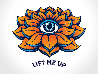 Lotus art digital drawing eye flower illustration lotus flower stipple tattoo