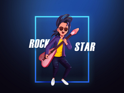 Rock Star illustration music rock