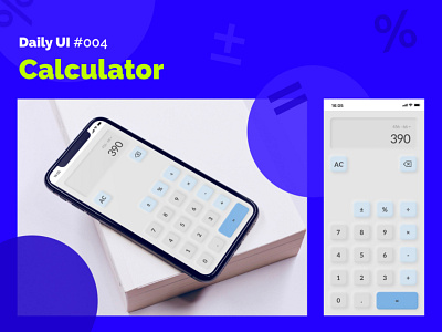 Daily UI #004 app calc calculator dailyui daliy ui