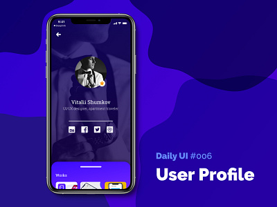 Daily UI #006 app dailyui daliy ui design profile ui user profile