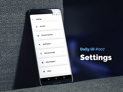 Daily UI #007 — Settings