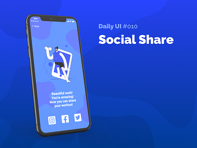 Daily UI #010 — Social Share app dailyui daliy ui design share ui