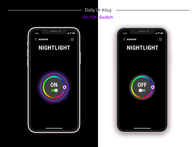 Daily UI #015 — On/Off Switch app app design dailyui daliy ui design lights on off smart home smarthome switch ui ui design uidesign