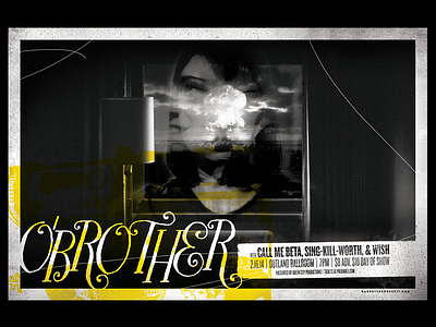 O'Brother Poster bomb design dirty flier gig grunge music obrother old poster rock springfield