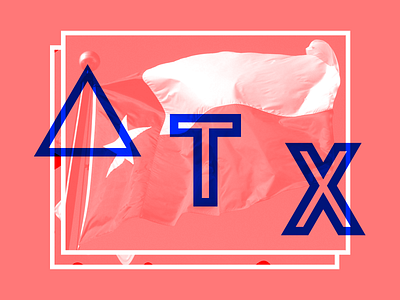 ATX austin design flag interactive moving rocket texas