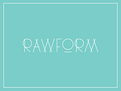 Rawform brand custom design logo mark type