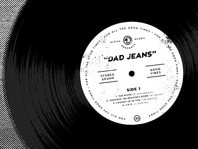 Dad Jeans Volume 1 classic design illustration music record rock typography