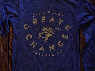 CR3AT3 CHANG3 apparel change create design flower hand heart illustration shirt take
