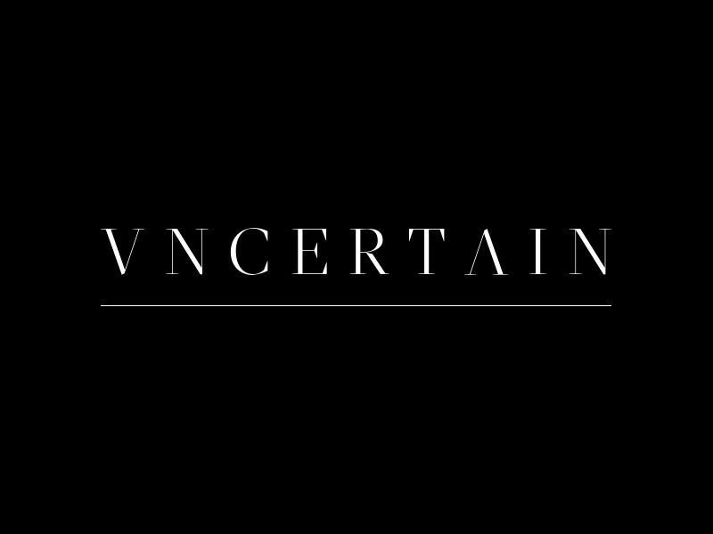 VNCERTAIN animation black dark glitch logo mistake occult