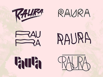 RAURA branding illustration logomark music singer type