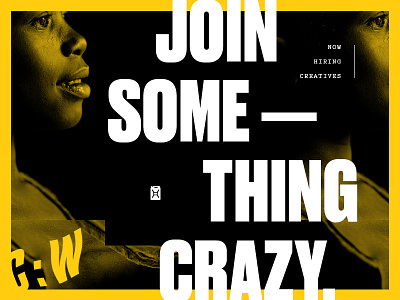 Join Something charity collage copywriter designer hiring intern job layout typography ui water