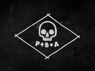 49 and beer black design done grunge hand logo pba skull typography white