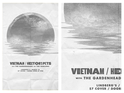 Vietnam / Hector's Pets gig grain letterpressed missouri old poster print reflection show springfield sun typography weathered