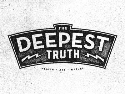 Deepest Truth badge blog deepest derossett design dirt dust garrett grain lightning lockup logo logomark logotype mockup old truth type typography vintage