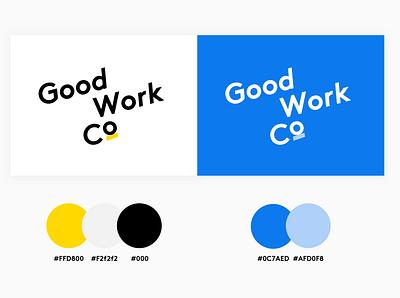 GoodWork Co branding logo logo design vector