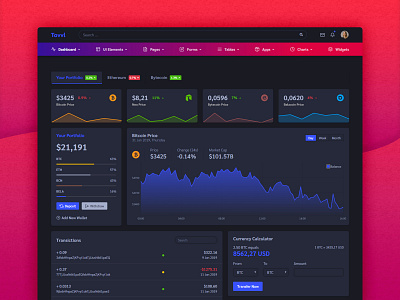 Tovvl Dark admin admin panel admin template admin ui app panel crypto dark dark app dashboard ui uidesign ux