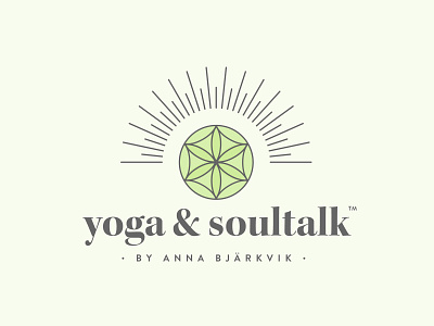 Yoga & Soultalk by Anna Bjärkvik | Logo design illustrator logo yoga yoga logo