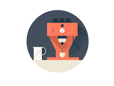 Espresso Machine icon illustration in progress