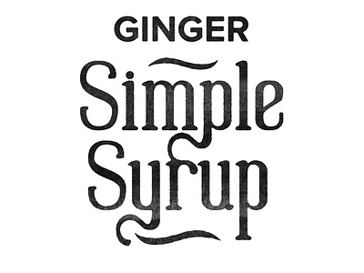 Simple Syrup food packaging label lettering