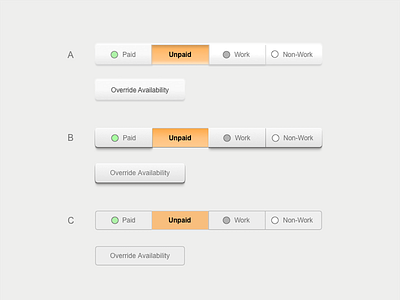 Button style 2 button button design button states buttons design flat design flatdesign four pushed realistic segmented segmented control selected selector skeumorphic skeumorphism skeuomorph ui ui design uidesign