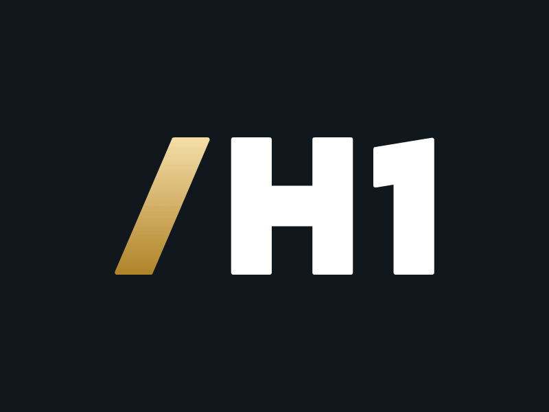 H1 Studios Branding animated branding dark gold h1 h1studios logo simple smooth