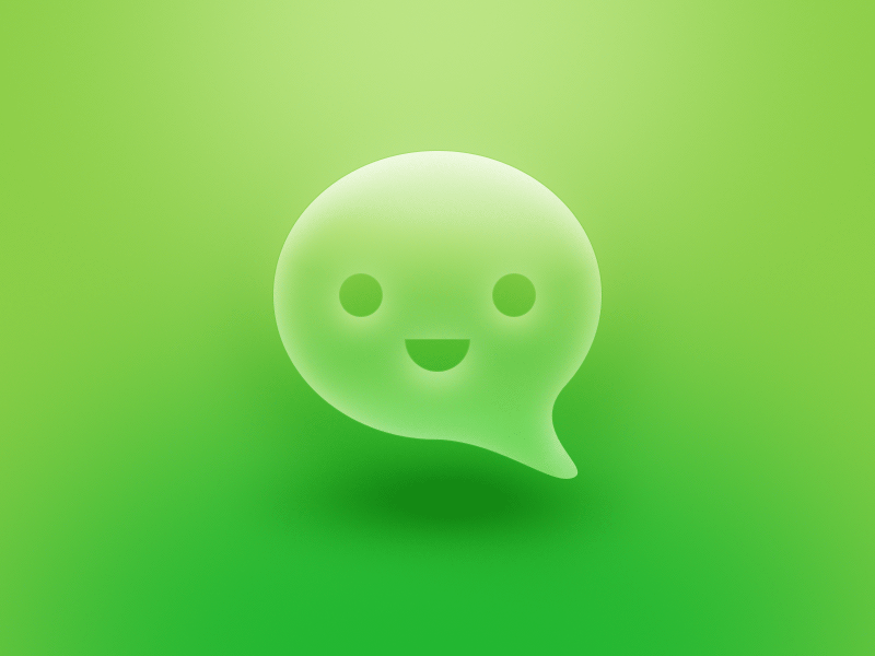 Bubble Face bubble chat face floating green happy icon smile speech bubble