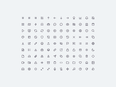 Atlas System Icons design iconography icons line playful soft thin ui user interface