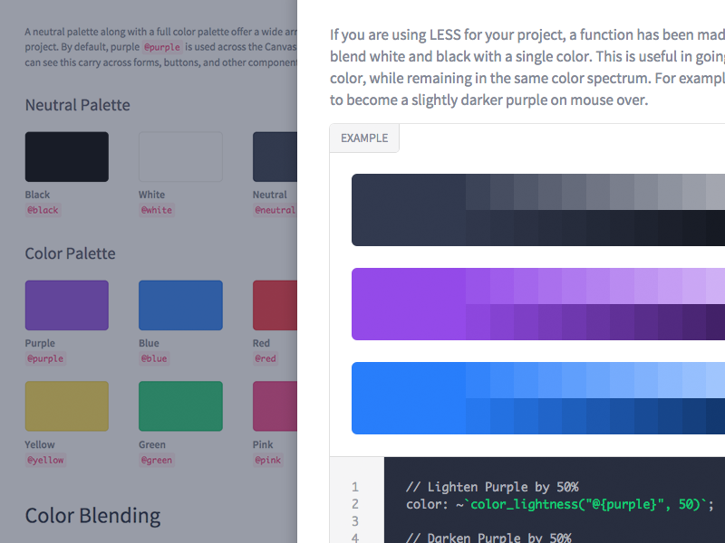 Mesosphere Color Styleguide mesosphere colors styleguide spectrum gradient purple style stylesheet less
