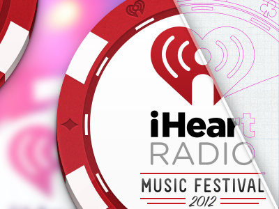 iHeart Radio Music Festival 2012 chips festival iheart radio logo music poker red