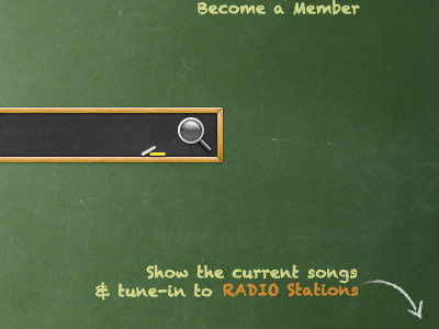 Chalkboard grooveshark music search