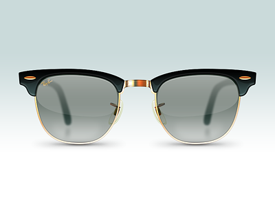 Ray Ban Clubmasters black plastic brass glass glasses metal ray ban ray ban reflection sunglasses trim