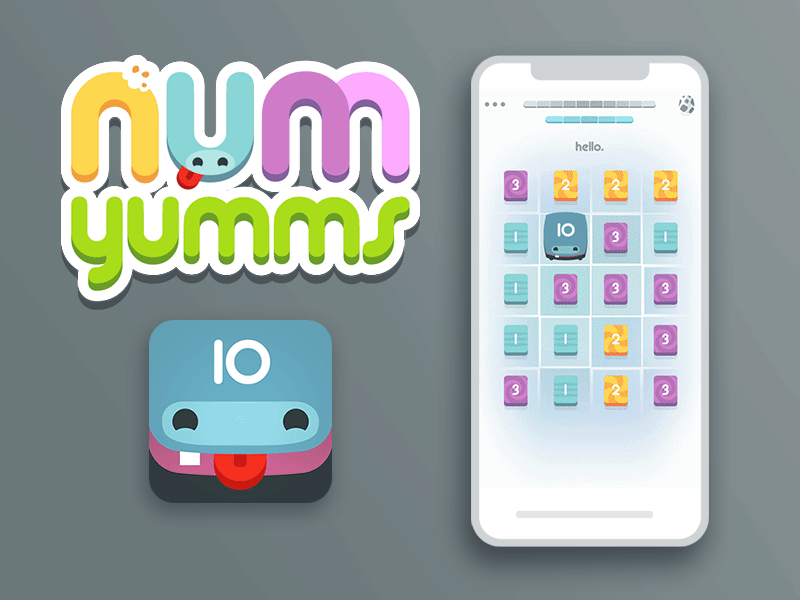 Num Yumms android animation app design flat game game art gaming graphics icon illustration illustrator ios logo minimal mobile vector
