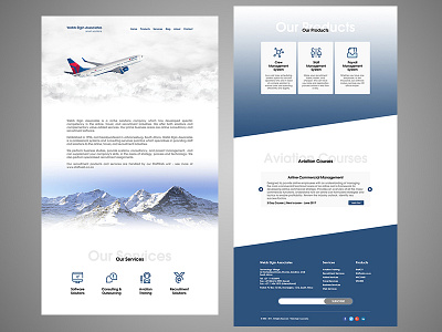 Web Elgin Associates re-design 1 aviation graphic design landing page web design