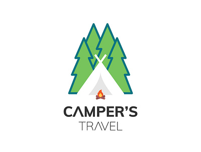 Campers Travel Logo Design brand brand identity brand mark camper freelance icon logo logo design logo designer logos logotype travel travel logo vector art work from home