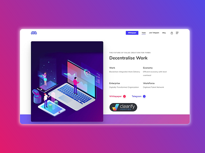 Webapp for a crypto project crypto design flat ui web