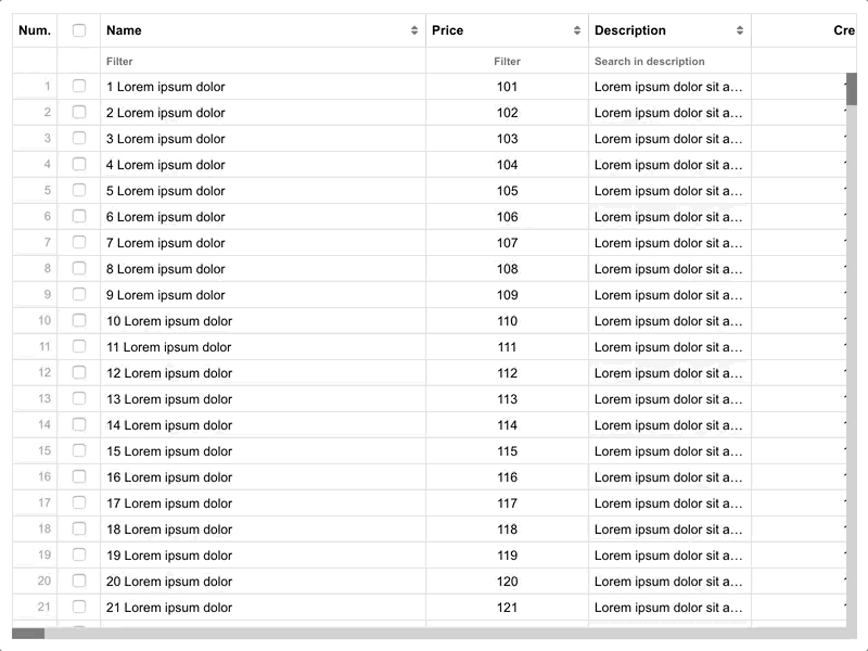 Dynamic Data Grid component data datagrid grid ui