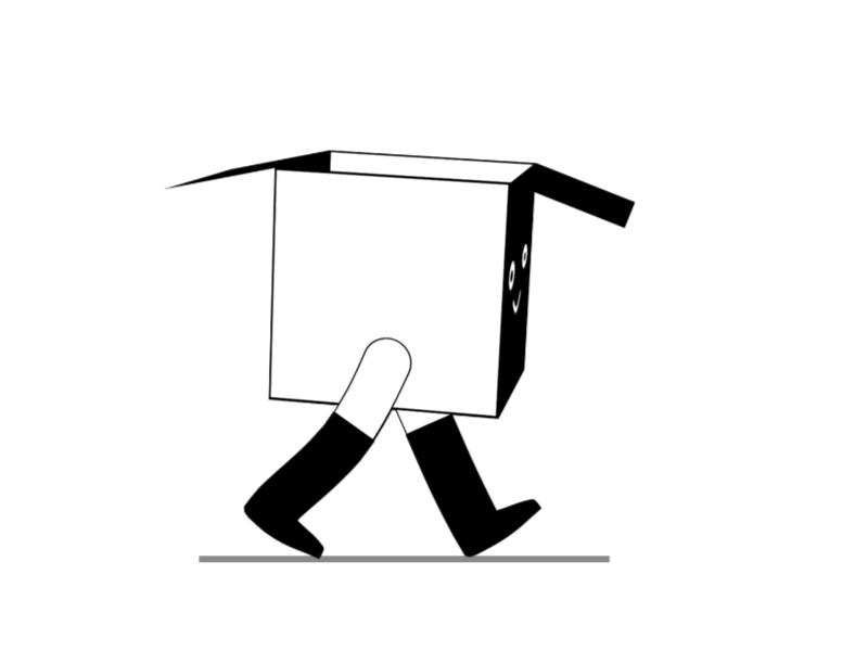 Box man walking after effect boxwalking duik walking